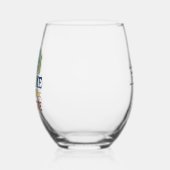 Personalized Ask Me About Real Estate Wine Glass ステムなしワイングラス (左)