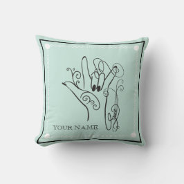 Personalized ASL Throw Pillow クッション