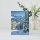 Personalized Aspen Ski Resort Mountain View ポストカード (スタンド正面)