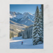 Personalized Aspen Ski Resort Mountain View ポストカード (正面)