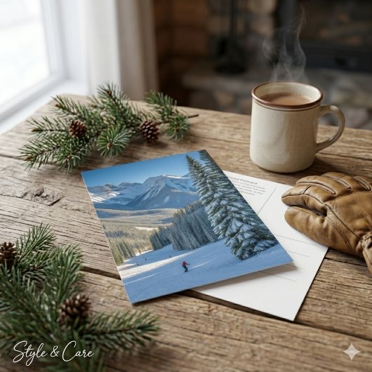 Personalized Aspen Ski Resort Mountain View ポストカード