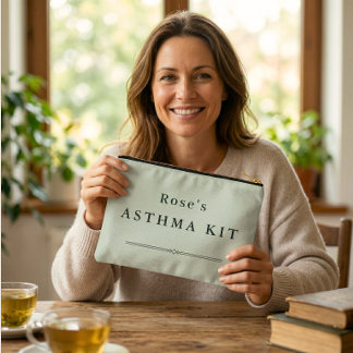 Personalized Asthma Essentials Large Pouch アクセサリーポーチ
