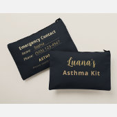 Personalized Asthma Kit Pouch –Elegant Inhaler Bag アクセサリーポーチ