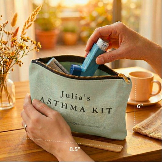 Personalized Asthma Kit Pouch – Medical Bag アクセサリーポーチ
