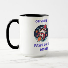 Personalized Astronaut Kitty Coffee & Cocoa Cup マグカップ