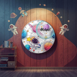 Personalized Astronaut & Planets Dartboard Game ダーツボード