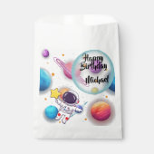 Personalized Astronaut & Planets Favor Bags フェイバーバッグ (正面)
