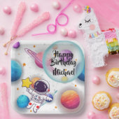 Personalized Astronaut & Planets Party Plates ペーパープレート (パーティー)
