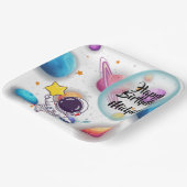 Personalized Astronaut & Planets Party Plates ペーパープレート (傾斜あり)