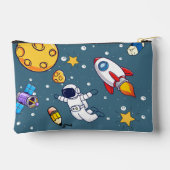 Personalized Astronaut Space School Supplies アクセサリーポーチ (裏面)