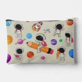 Personalized Astronauts and Planets Back to School アクセサリーポーチ (裏面)