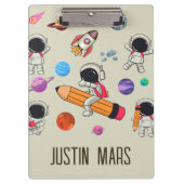 Personalized Astronauts and Planets Back to School クリップボード (正面)