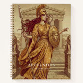 Personalized Athena Affirmation Journal ノートブック (正面)