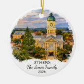 Personalized Athens Ornament, Custom Georgia セラミックオーナメント (正面)