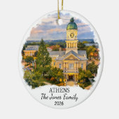 Personalized Athens Ornament, Custom Georgia セラミックオーナメント (左)
