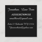 Personalized attorney engrave law firm スクエア名刺 (裏面)