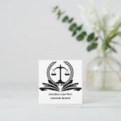 Personalized attorney engrave law firm スクエア名刺 (スタンド正面)