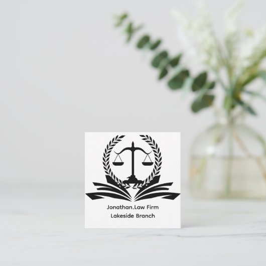 Personalized attorney engrave law firm スクエア名刺 (スタンド正面)