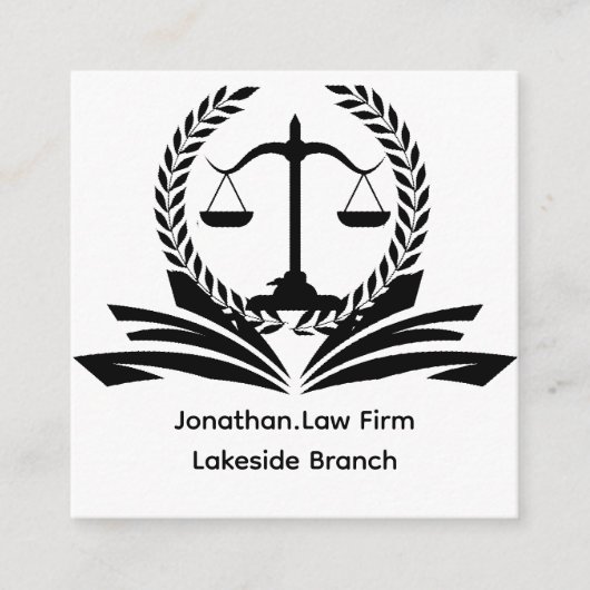 Personalized attorney engrave law firm スクエア名刺 (正面)