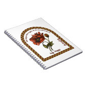 Personalized August Birth Month Flower Notebook ノートブック (右側)