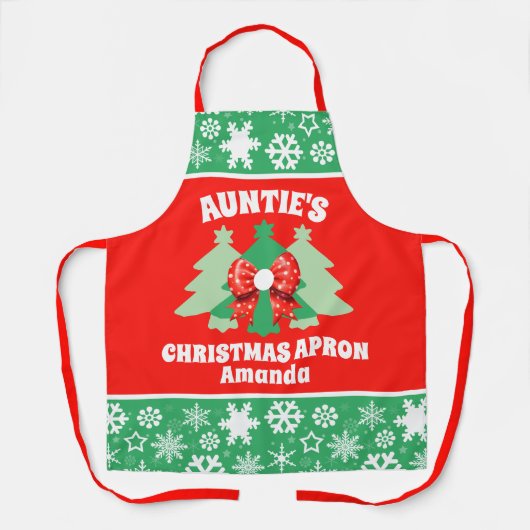 Personalized Auntie's Christmas Gift エプロン (正面)