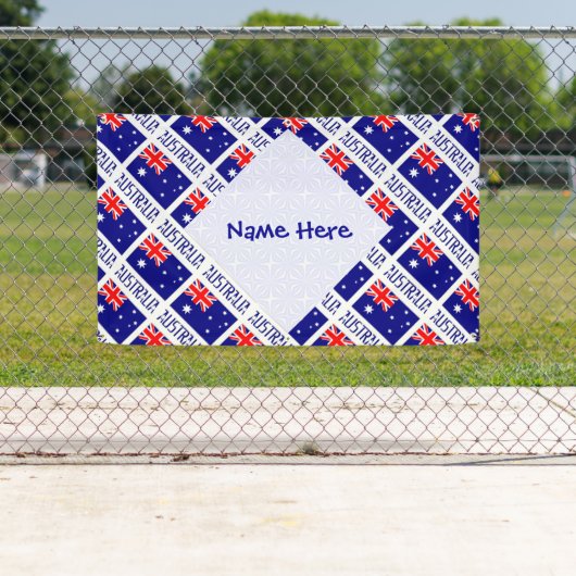 Personalized Australia Flag Tiled 横断幕 (インサイチュ)