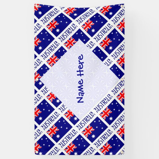 Personalized Australia Flag Tiled 横断幕 (縦)