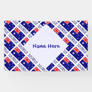 Personalized Australia Flag Tiled 横断幕