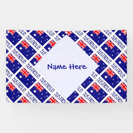 Personalized Australia Flag Tiled 横断幕 (横)