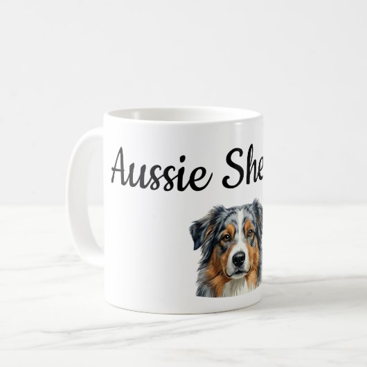 Personalized Australian Shepherd Mug Wrap – Custom コーヒーマグカップ (正面左)