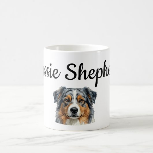 Personalized Australian Shepherd Mug Wrap – Custom コーヒーマグカップ (中央)