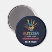 Personalized Autism Awareness Educate Advocate マグネット (正面/裏面)