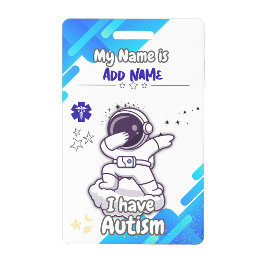 Personalized Autism ID Card – Emergency Alert  バッジ