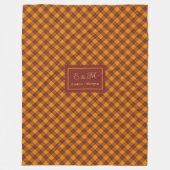 Personalized Autumn Blanket Trendy Colors Tartan フリースブランケット (正面)