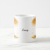 Personalized Autumn Hedgehog Under Tree Coffee Mug コーヒーマグカップ (中央)