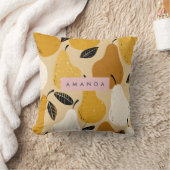 Personalized Autumn Pear Fruit Design クッション (ブランケット)