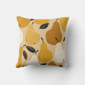 Personalized Autumn Pear Fruit Design クッション (裏面)