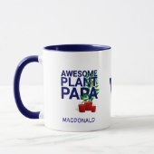 Personalized AWESOME PLANT PAPA Monogram マグカップ (左)