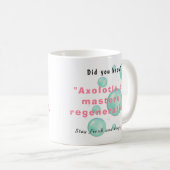 Personalized Axolotl Paw Print & Quote Coffee Mug コーヒーマグカップ (正面右)