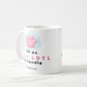 Personalized Axolotl Paw Print & Quote Coffee Mug コーヒーマグカップ (正面左)