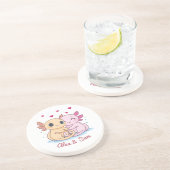 Personalized Axolotl Valentine Sandstone Coaster コースター (側面)