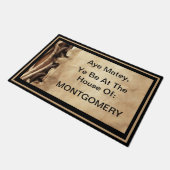 Personalized Aye Matey, Ye Be At The House of... ドアマット (アングル)