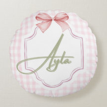 Personalized Ayla Baby Girl Nursery Bow&Gingham 