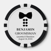 Personalized B&W Wedding  ポーカーチップ (正面)