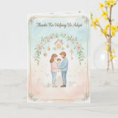 Personalized Baby Adoption Announcement Thank You カード (黄色い花)