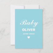 Personalized Baby Announcement Card 出欠カード (正面)