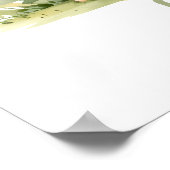 Personalized Baby Bear Watercolor Woodland Nursery ポスター (角)