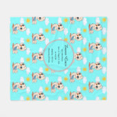 Personalized Baby Bird Blanket  フリースブランケット (正面(横))