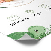 Personalized Baby Birth Announcement  ポスター (角)