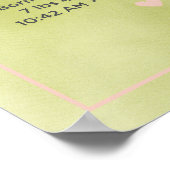 Personalized Baby Birth Announcement Print ポスター (角)